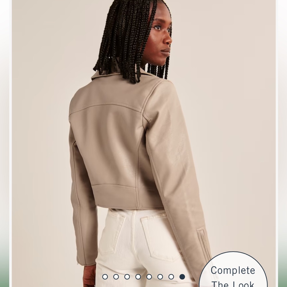 Abercrombie & Fitch Vegan Leather Moto Jacket - Picture 12 of 12